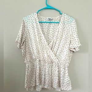 Express pink leopard blouse- size large